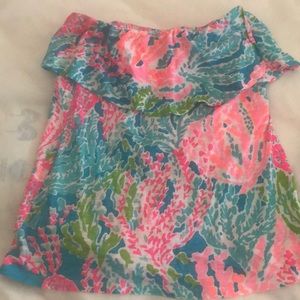 Lilly Pulitzer strapless top